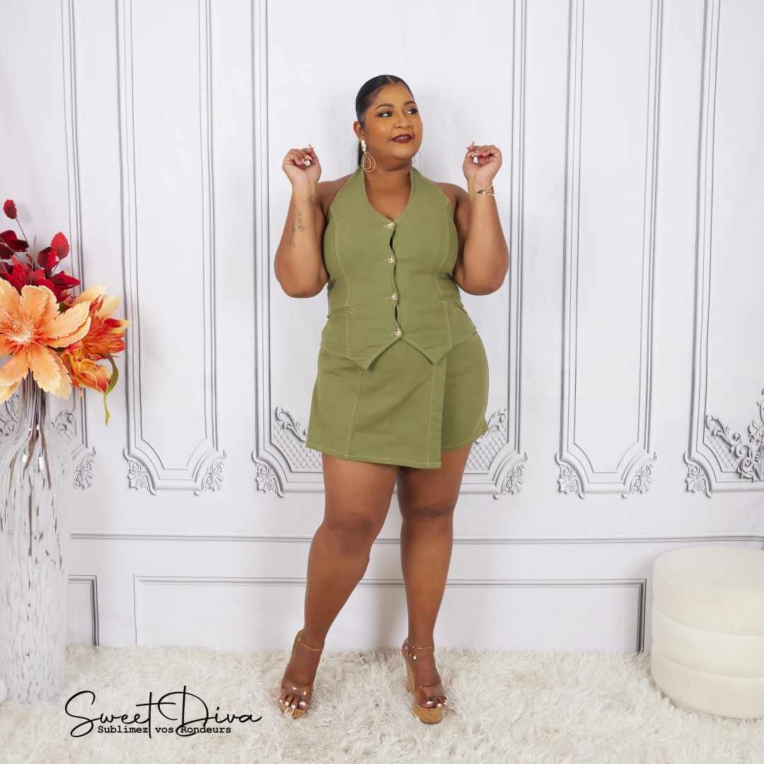 JUPE SHORT JULY VERT